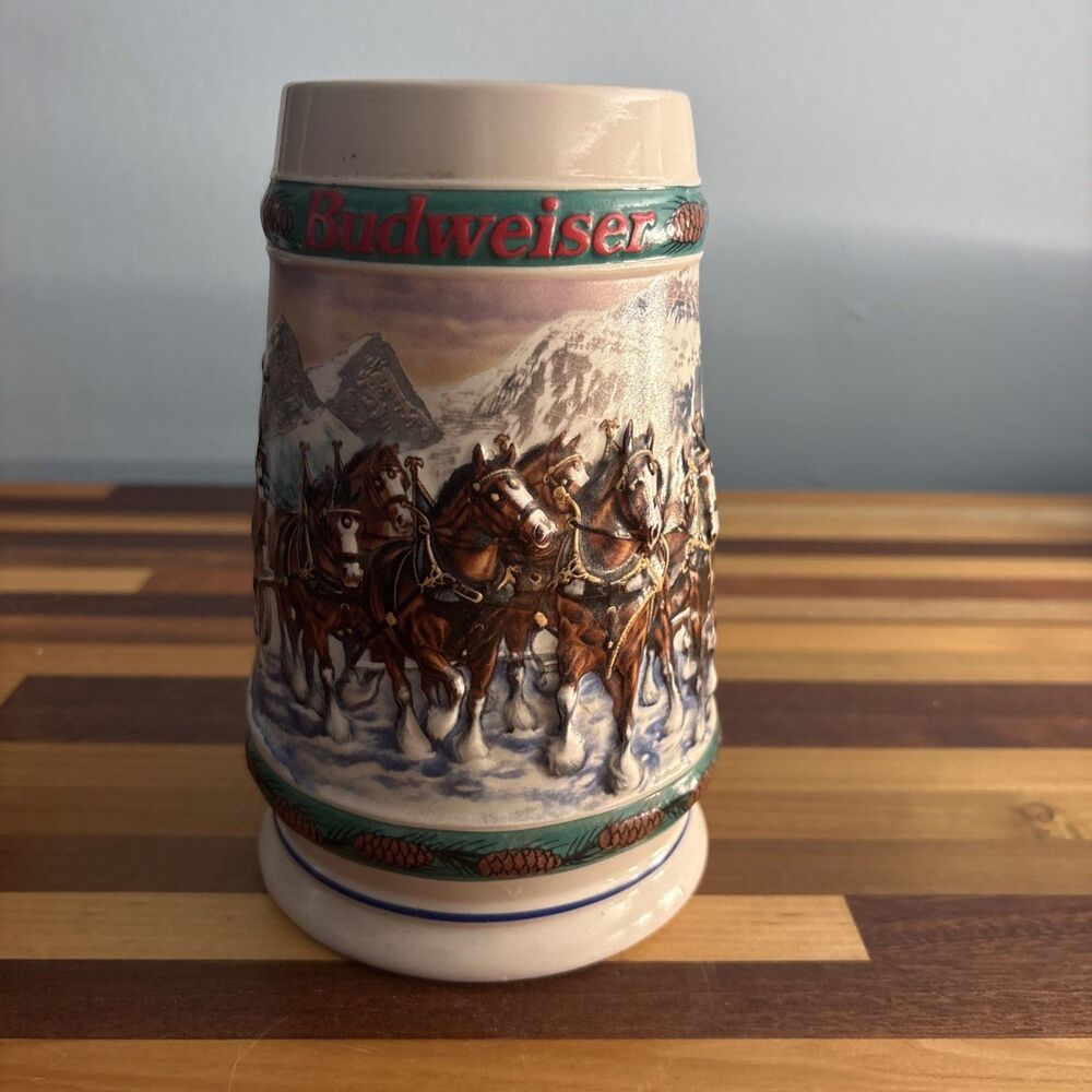 Busweiser Beer Stein Christmas 1993